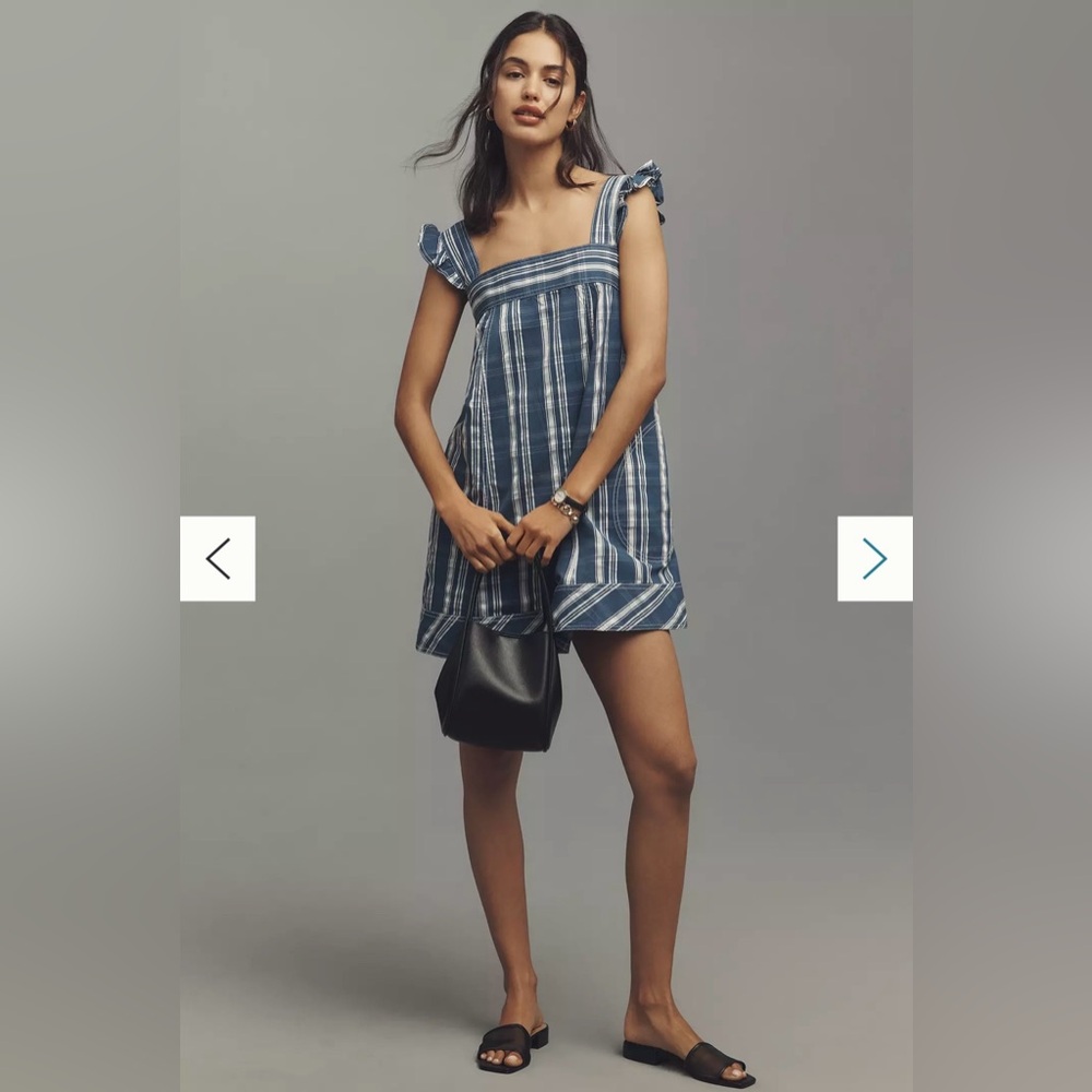 Pilcro Sleeveless Lakeside Swing Checkered mini Dress - Picture 3 of 7